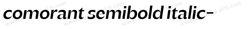 comorant semibold italic字体转换